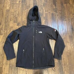 The North Face Women’s XL Flight Series Softshell Jacket – Black – Hooded – Full